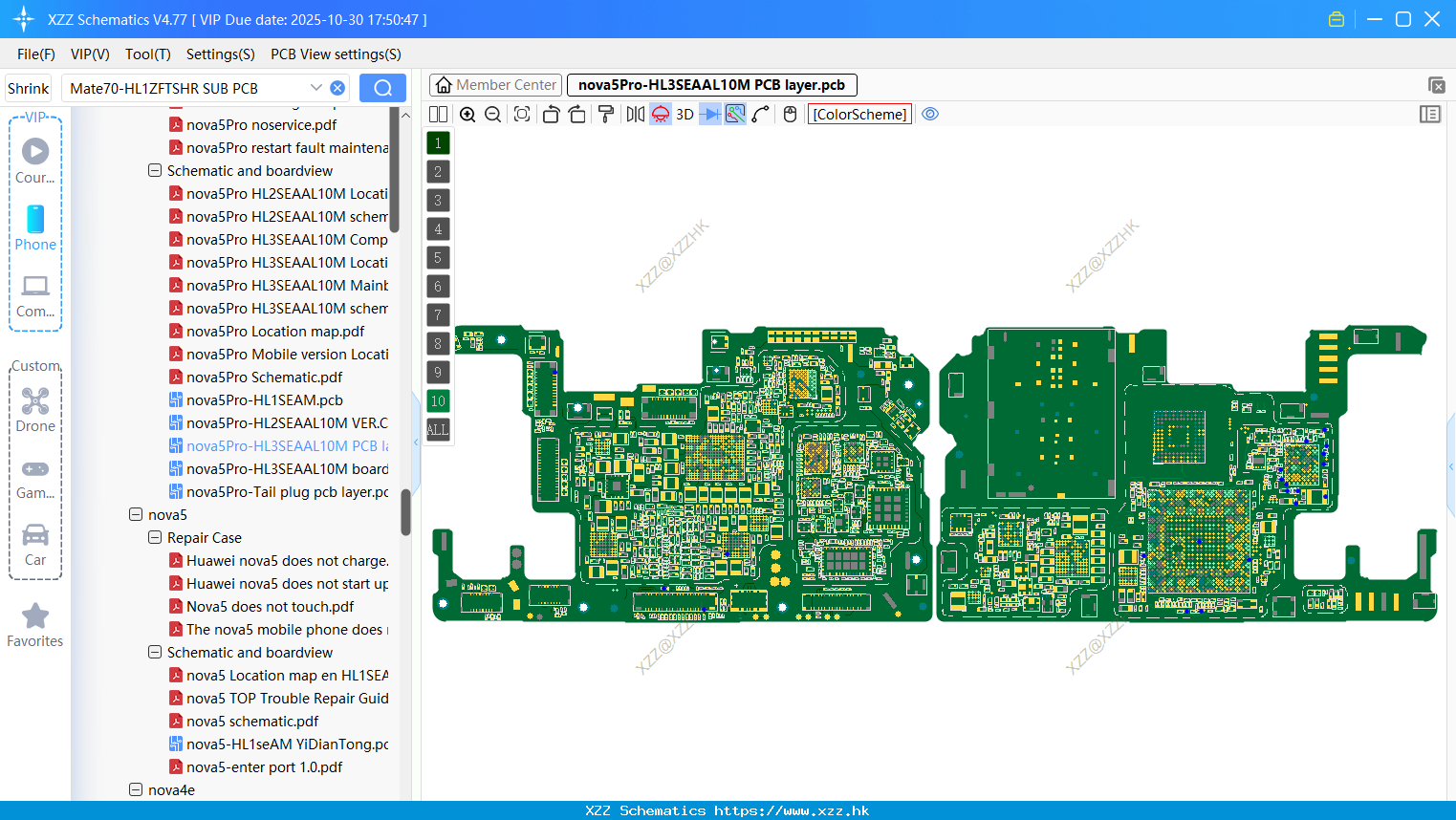 Huawei Nova5Pro-HL3SEAAL10M PCB Layer